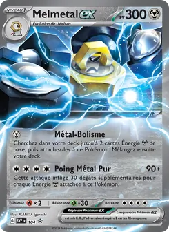 Carte Melmetal-ex de l'extension SVP Black Star Promos, numéro 104/225