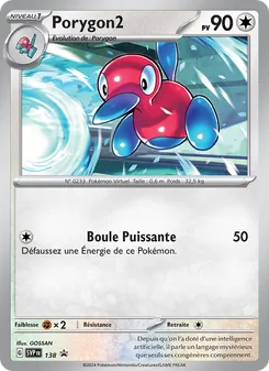 Carte Porygon2 de l'extension SVP Black Star Promos, numéro 138/225