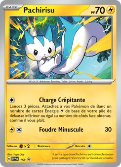 Carte Pachirisu de l'extension SVP Black Star Promos, numéro 158/225