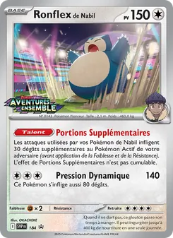 Carte Ronflex de Nabil de l'extension SVP Black Star Promos, numéro 184/225