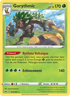 Carte Gorythmic de l'extension Épée et Bouclier, numéro 14/202