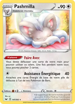 Carte Pashmilla de l'extension Épée et Bouclier, numéro 147/202