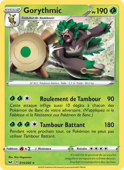 Carte Gorythmic de l'extension Épée et Bouclier, numéro 15/202