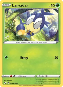 Carte Larvadar de l'extension Épée et Bouclier, numéro 16/202