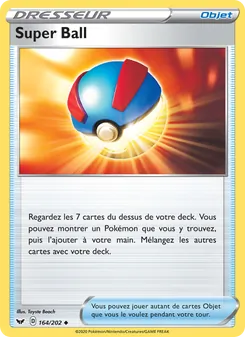 Carte Super Ball de l'extension Épée et Bouclier, numéro 164/202