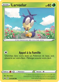 Carte Larvadar de l'extension Épée et Bouclier, numéro 17/202