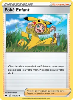 Carte Poké Enfant de l'extension Épée et Bouclier, numéro 173/202