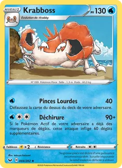 Carte Krabboss de l'extension Épée et Bouclier, numéro 44/202