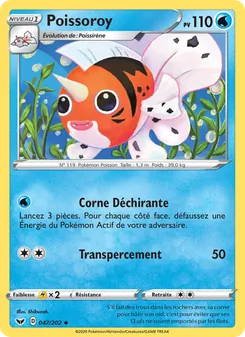 Carte Poissoroy de l'extension Épée et Bouclier, numéro 47/202