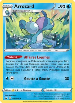 Carte Arrozard de l'extension Épée et Bouclier, numéro 56/202