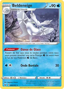 Carte Beldeneige de l'extension Épée et Bouclier, numéro 64/202