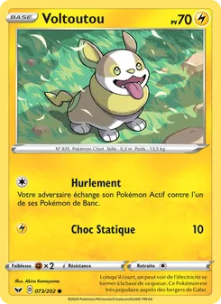 Carte Voltoutou de l'extension Épée et Bouclier, numéro 73/202