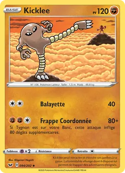 Carte Kicklee de l'extension Épée et Bouclier, numéro 94/202