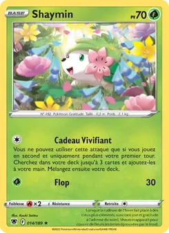 Carte Shaymin de l'extension Astres Radieux, numéro 014/189