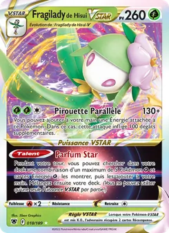 Carte Fragilady de Hisui VSTAR de l'extension Astres Radieux, numéro 018/189