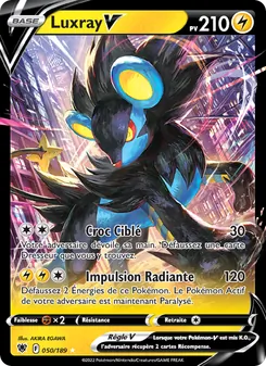 Carte Luxray V de l'extension Astres Radieux, numéro 050/189