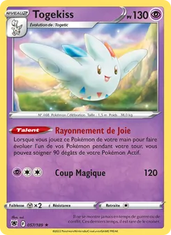 Carte Togekiss de l'extension Astres Radieux, numéro 057/189