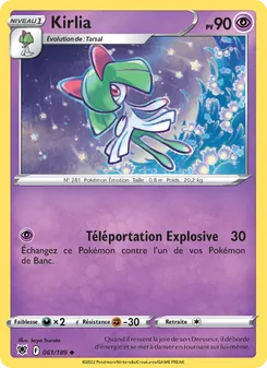 Carte Kirlia de l'extension Astres Radieux, numéro 061/189