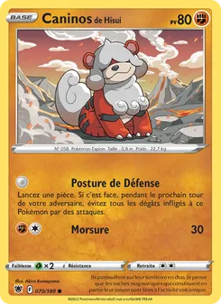 Carte Caninos de Hisui de l'extension Astres Radieux, numéro 070/189