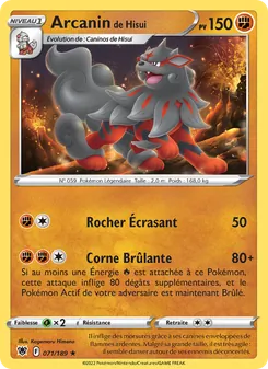 Carte Arcanin de Hisui de l'extension Astres Radieux, numéro 071/189
