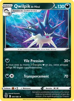 Carte Qwilpik de Hisui de l'extension Astres Radieux, numéro 091/189