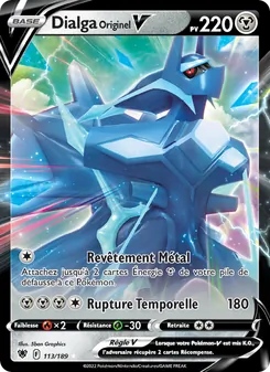 Carte Dialga Originel V de l'extension Astres Radieux, numéro 113/189