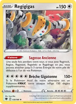 Carte Regigigas de l'extension Astres Radieux, numéro 130/189