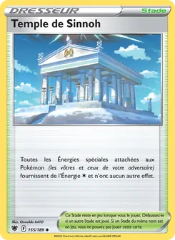 Carte Temple de Sinnoh de l'extension Astres Radieux, numéro 155/189