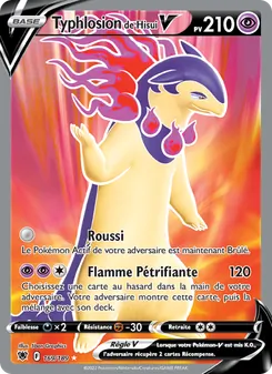Carte Typhlosion de Hisui V de l'extension Astres Radieux, numéro 169/189