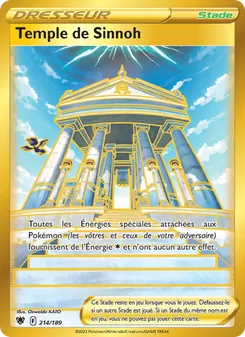 Carte Temple de Sinnoh de l'extension Astres Radieux, numéro 214/189