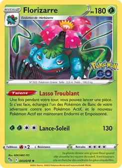 Carte Florizarre de l'extension Pokémon GO, numéro 003/78