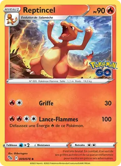 Carte Reptincel de l'extension Pokémon GO, numéro 009/78