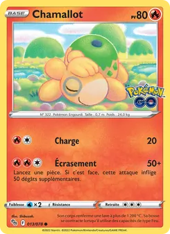 Carte Chamallot de l'extension Pokémon GO, numéro 013/78