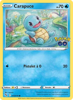 Carte Carapuce de l'extension Pokémon GO, numéro 015/78