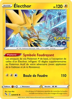 Carte Électhor de l'extension Pokémon GO, numéro 029/78