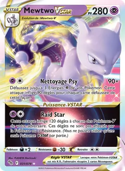 Carte Mewtwo VSTAR de l'extension Pokémon GO, numéro 031/78