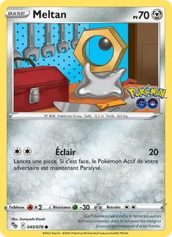 Carte Meltan de l'extension Pokémon GO, numéro 045/78