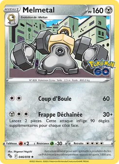 Carte Melmetal de l'extension Pokémon GO, numéro 046/78