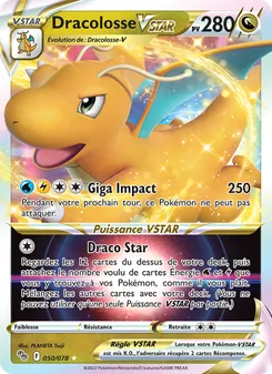 Carte Dracolosse VSTAR de l'extension Pokémon GO, numéro 050/78