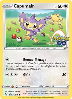 Carte Capumain de l'extension Pokémon GO, numéro 056/78