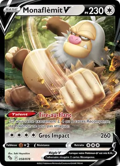 Carte Monaflèmit V de l'extension Pokémon GO, numéro 058/78