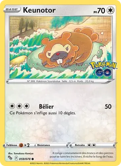Carte Keunotor de l'extension Pokémon GO, numéro 059/78