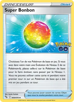 Carte Super Bonbon de l'extension Pokémon GO, numéro 069/78
