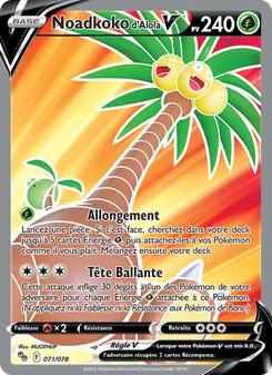 Carte Noadkoko d'Alola V de l'extension Pokémon GO, numéro 071/78