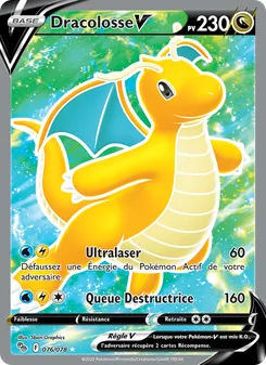 Carte Dracolosse V de l'extension Pokémon GO, numéro 076/78