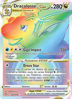 Carte Dracolosse VSTAR de l'extension Pokémon GO, numéro 081/78