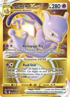 Carte Mewtwo VSTAR de l'extension Pokémon GO, numéro 086/78