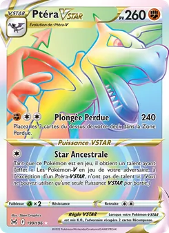 Carte Ptéra VSTAR de l'extension Origine Perdue, numéro 199/196