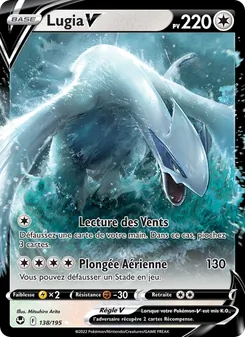 Carte Lugia V de l'extension Tempête Argentée, numéro 138/195