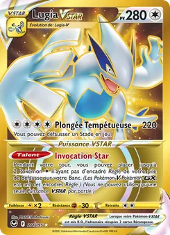 Carte Lugia VSTAR de l'extension Tempête Argentée, numéro 211/195